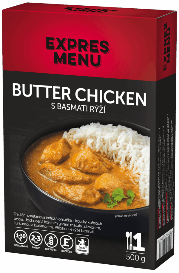 KM Butter chicken, basmati ryža