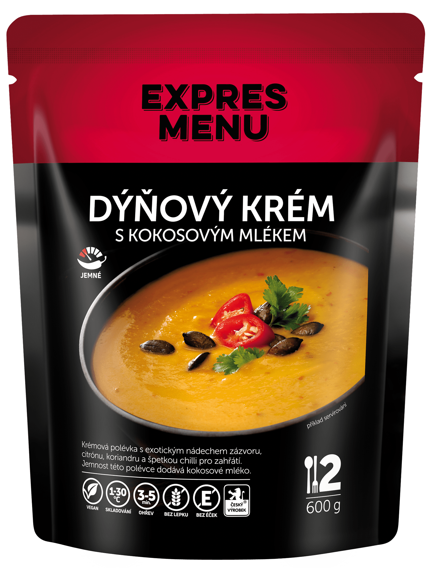 Tekvicový krém s kokosovým mliekom